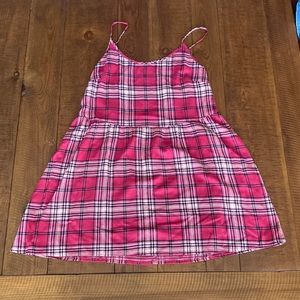 Reclaimed Vintage Red Plaid Mini Dress